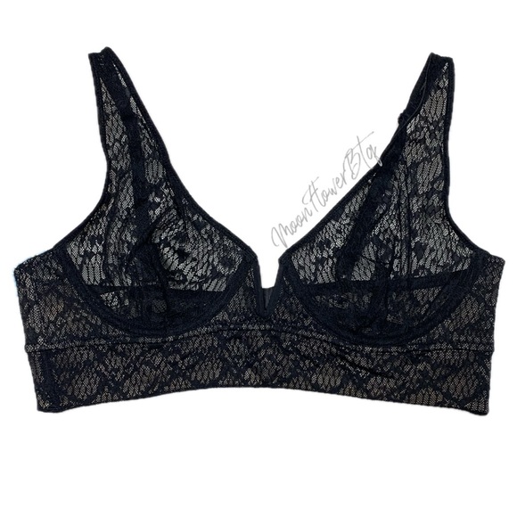 Free People Tameeka Lace Underwire Bra Black - Picture 3 of 10